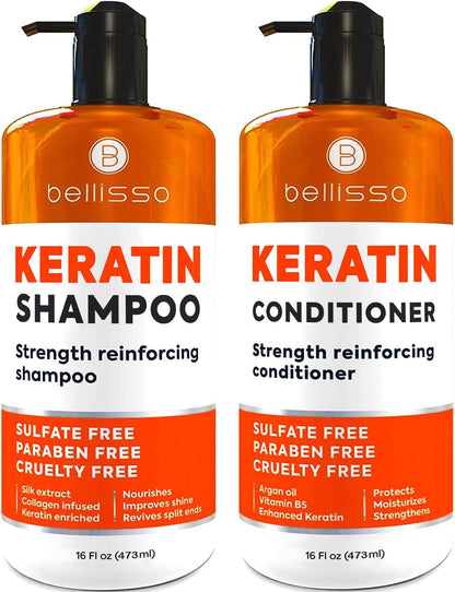 Caffeine Shampoo and Conditioner Set - Volumizing Products for Women and Men - Thickening, Volume Boosting Formula for Thinning and Fine Hair - Sulfate Free, No Parabens - Hydrating, Salon Grade