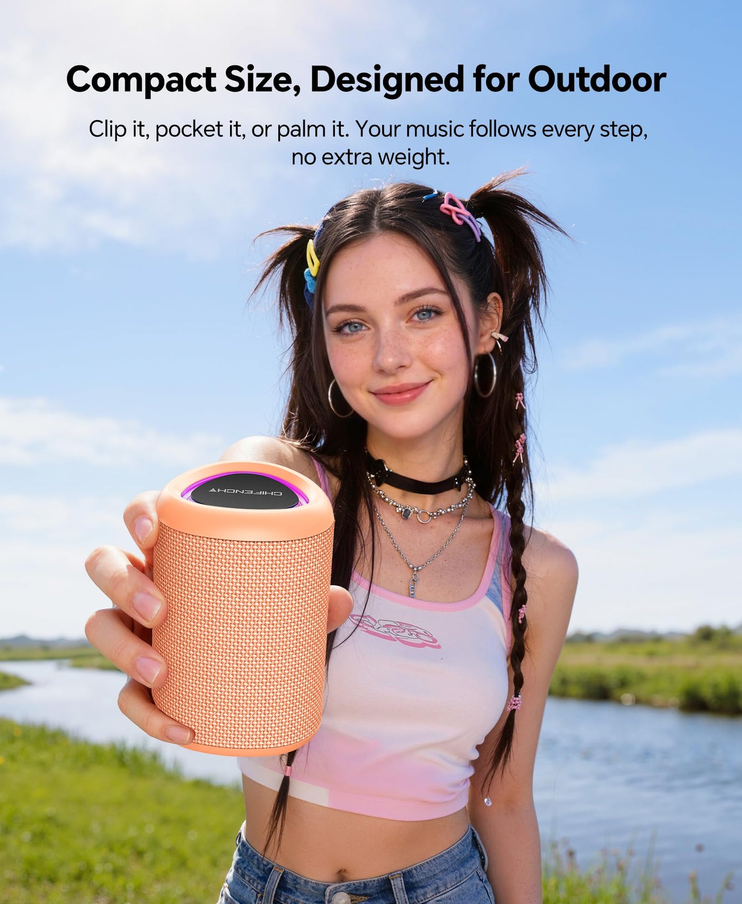 Portable Bluetooth Speaker Beach Essentials: IPX5 Waterproof for Outdoor