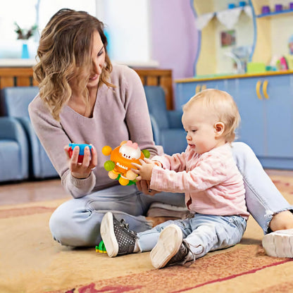 Baby Montessori Sensory Teething Toy 0-6 6-12 Months, Teether Ball & Rattle