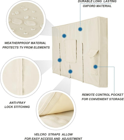 iBirdie Outdoor TV Cover 55 to 58 inch Weatherproof and Waterproof