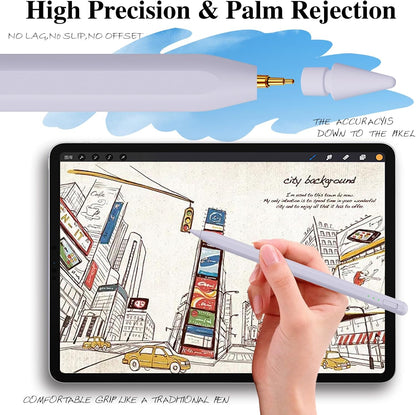 Stylus Pen for iPad11&10thGen,14Mins Faster Charge, with Pencil Holder,Palm Rejection, Tilt Sensitivity, for iPad Air11&13-inch(M3/M2), iPad Pro 11&13-inch (M4),iPad 6-11th,iPad Pro 11/12.9 inch