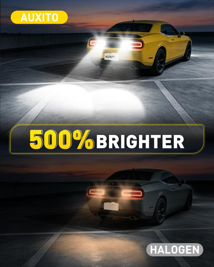 AUXITO 194 LED Bulbs for License Plate Light 168 175 2825 W5W T10 24-SMD 3014 Chipsets 6000K White for Car Dome Door Map Dash Courtesy Cargo License Plate Lights, Pack of 2