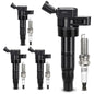 UF667 Ignition Coil & ILZFR6D11 Double Iridium Spark Plug for BMW 2.5-6.0L