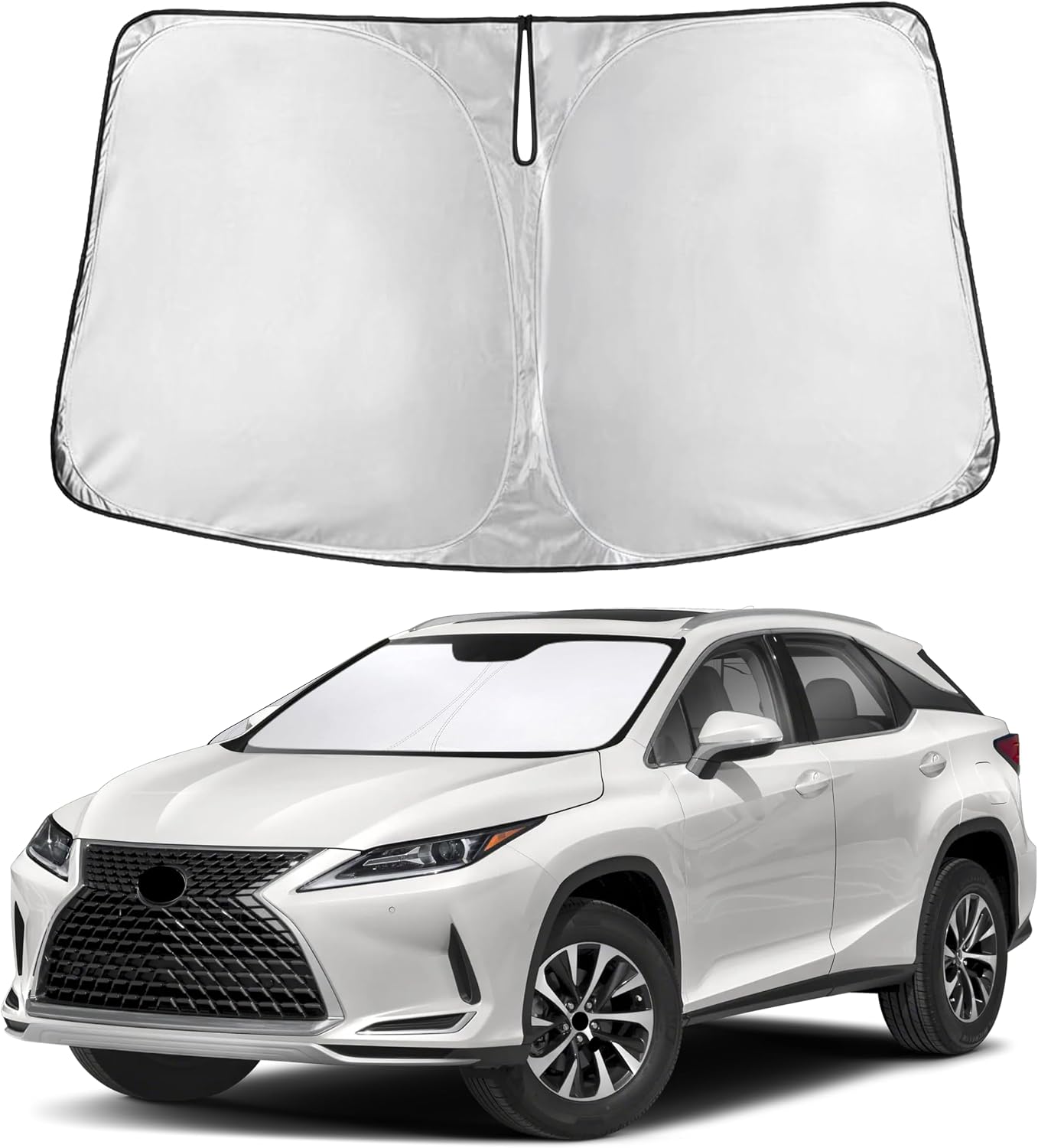 Autovir Windshield Sun Shade, 2017-2026 Tesla Model 3 & Y, 280T Visor Shade