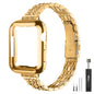 QUNDAXI Slim Watch Band Compatible with Apple Watch 41mm 45mm 42mm 44mm 40mm 38mm Metal Stainless Steel Watchband Suitable for iWatch 11/10/9/8/7/6/5/4/3/2/1/SE Series Women Luxury Strap