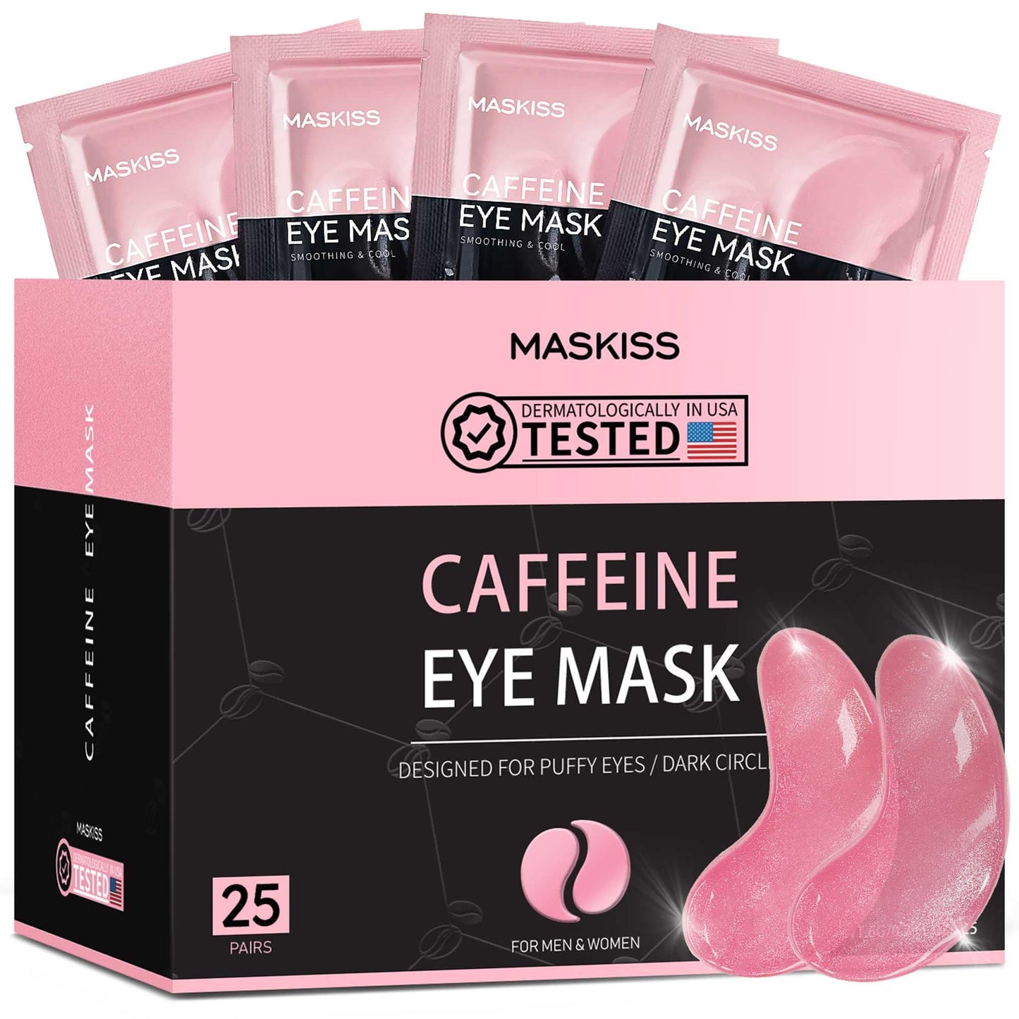 Maskiss 24k Gold Under Eye Patches (50 Pairs), eye mask, Collagen Skin Care Products, Eye Patches for Puffy Eyes, eye masks for dark circles and puffiness