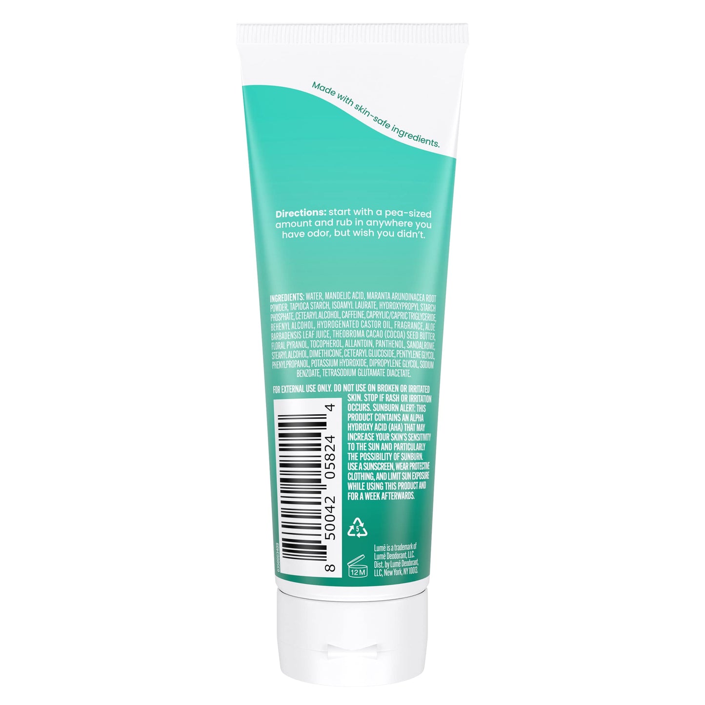 Lume Whole Body Deodorant - Cream Tube - 3 oz (Clean Tangerine)