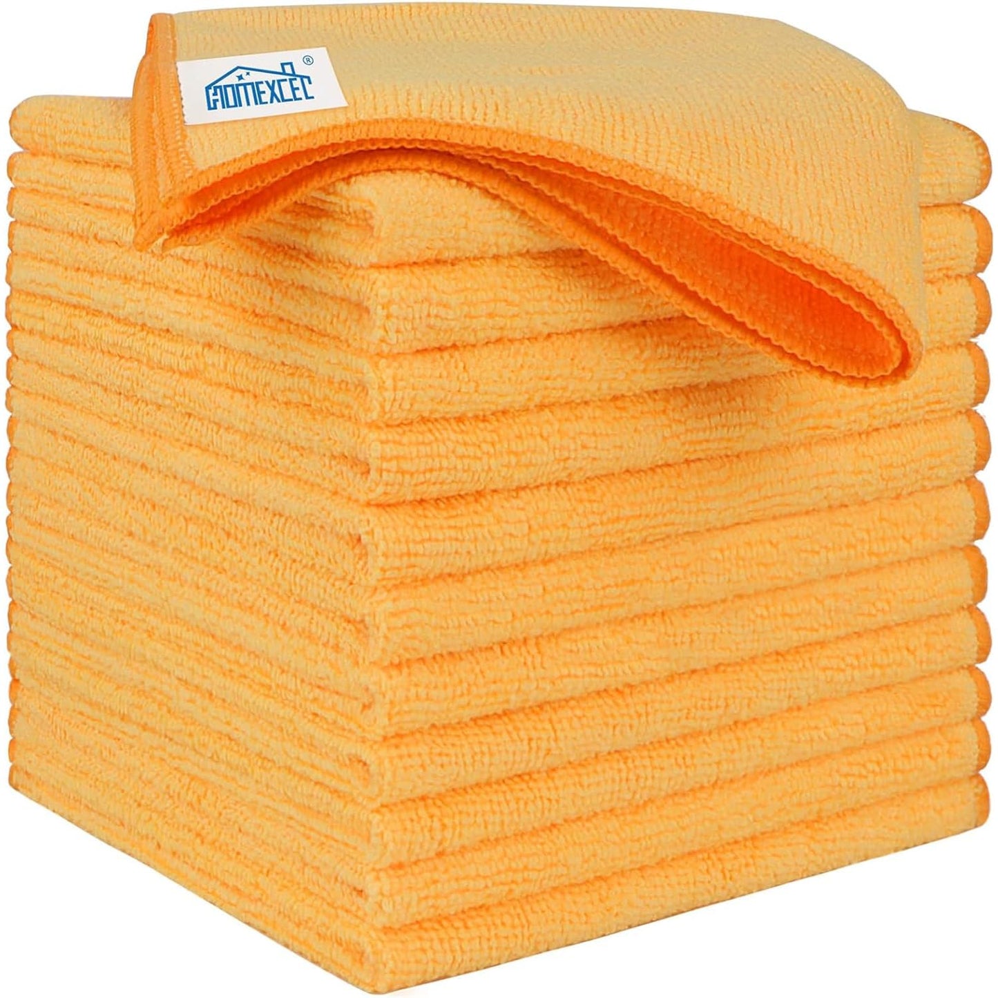 HOMEXCEL Microfiber Cleaning Cloth 12 Pack, 12.5 x 12.5 inch Microfiber Towels for Cars, Ultra Absorbent Washing Cloth, Lint Free Streak Free Cleaning Rags for Car, Kitchen, and Window (Grey)