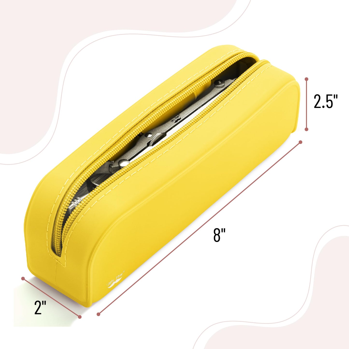 Mr. Pen- Silicone Pencil Case, Aesthetic Pencil Bag for Women, Makeup Pouch