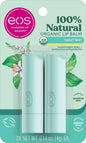 eos 100% Natural Lip Balm - Strawberry Sorbet and Pomegranate Raspberry, All-Day Moisture, Lip Care Products, 0.14 oz, 2-Pack
