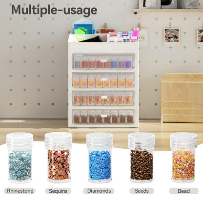 ARTDOT 60 Slots Storage Container for Diamond Art Kits for Adults, Portable Bead Storage Boxes for Diamond Painting Accessories and Tools