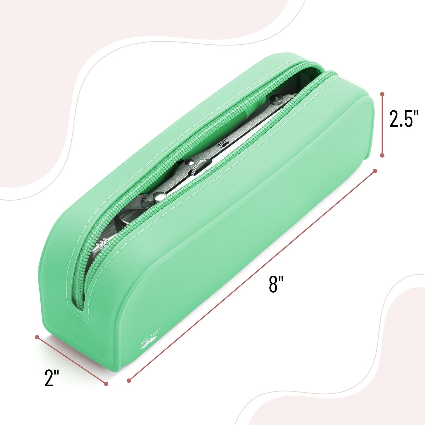 Mr. Pen- Silicone Pencil Case, Aesthetic Pencil Bag for Women, Makeup Pouch