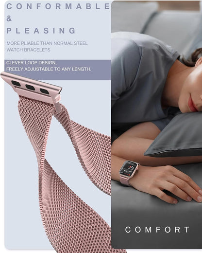 Original Milanese Loop Compatible with Apple Watch Bands for Women & Men
