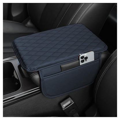 Stacool Upgraded Car Center Console Cover,Microfiber Leather Car Armrest Cover Cushion with 2 Storage Bags,Universal Car Armrest Storage Box (Black)