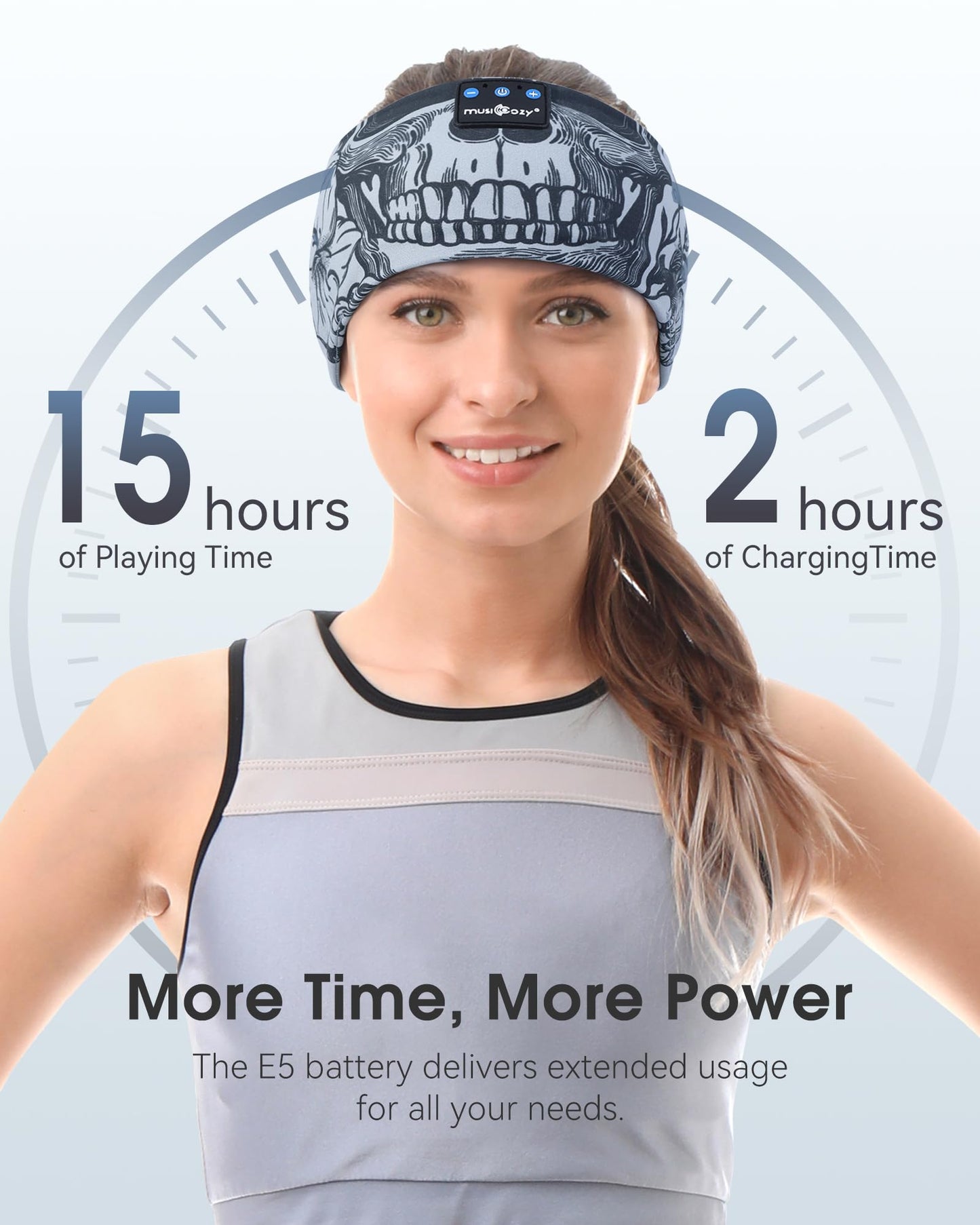 MUSICOZY Sleep Headphones Bluetooth Headband Headphones for Side Sleepers