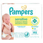 Pampers Sensitive Baby Wipes, Clinically Proven, Fragrance Free, Unscented, Water Based, Hypoallergenic, Multi-Use, Hand Wipes 1008 Wipes Total (18X Flip-Top Packs) [Packaging May Vary]