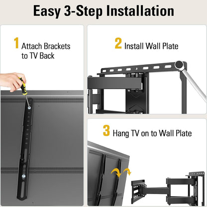 Mounting Dream Full Motion TV Wall Mount for 32-70 Inch TVs up to 99lbs