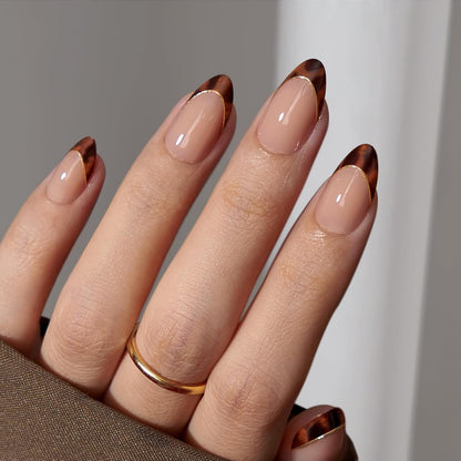 BTArtbox Press On Nails, Vanilla Cream, Short Square, Ombre Peach, 32Ct