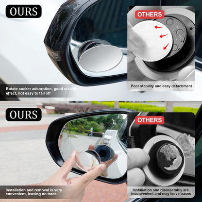 LivTee Blind Spot Car Mirror, HD Glass Frameless Convex Side Mirror Blindspot, Wide Angle Rear View Mirrors for SUVs, Trucks and RVs - Car Accessories