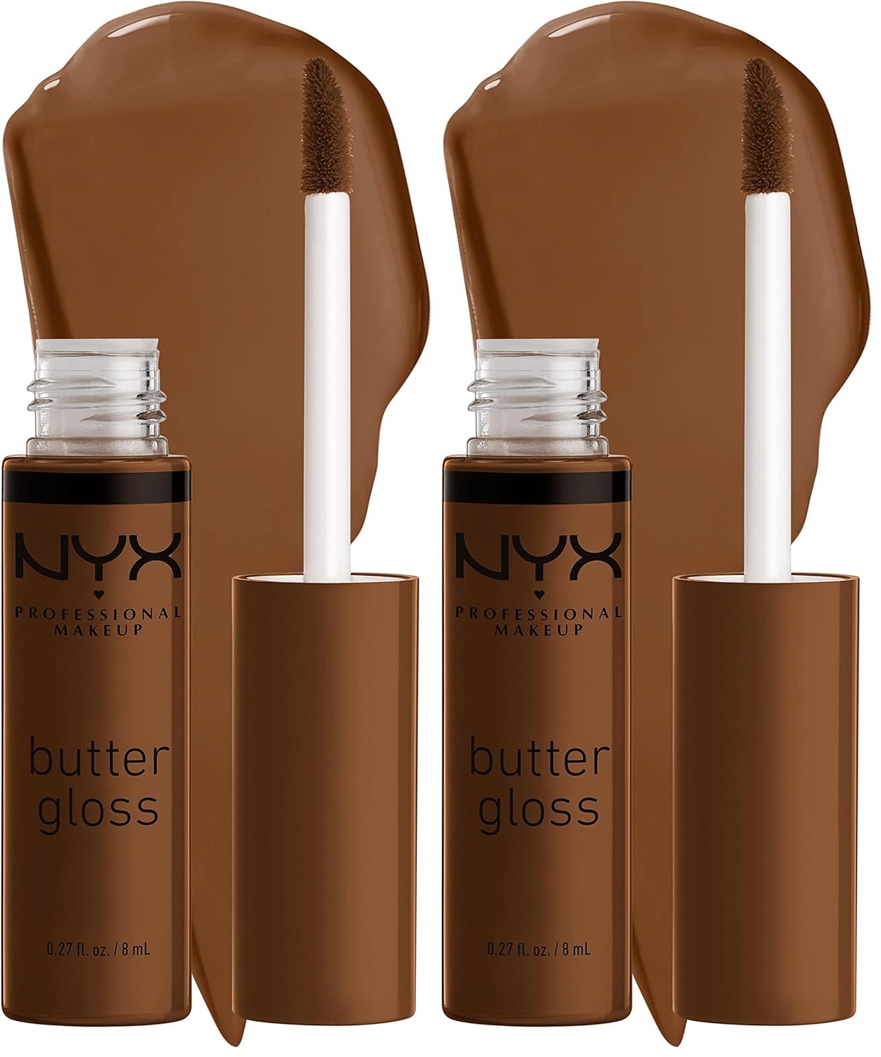 NYX PROFESSIONAL MAKEUP Butter Gloss, Non-Sticky Lip Gloss - Praline (Deep Nude)