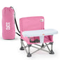 Bright Starts Pop 'N Sit Portable Booster, Indoor/Outdoor Use, Floor Seat with Feeding Tray, Teal, 6 Mos - 3 Yrs