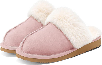 Litfun Fuzzy Slippers for Women Memory Foam Indoor House Shoes