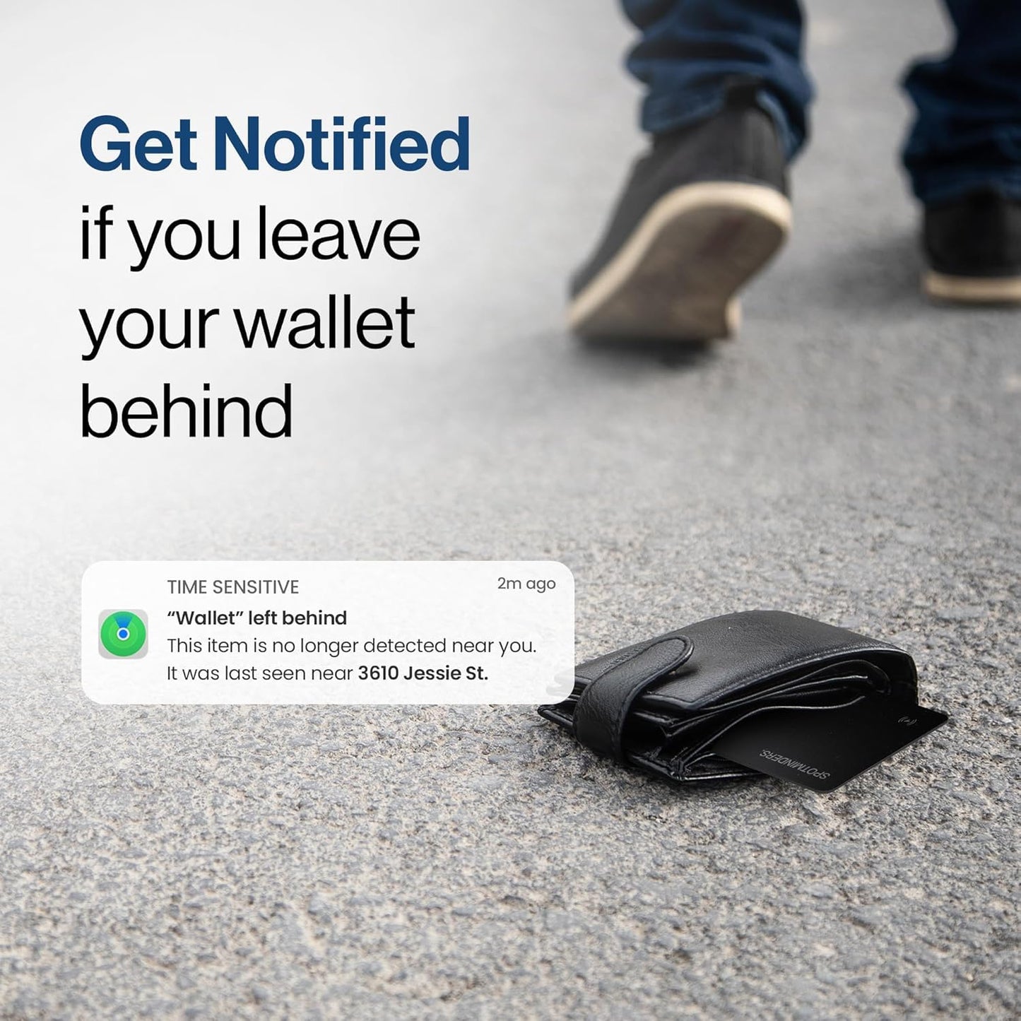 SPOTMINDERS Apple MFi Certified Wallet Tracking Card Black 4-Pack Travel Gifts for Him Works with Apple Find My Rechargeable Tracker IP68 Waterproof 0.07" Slim iPhone Item Finder for Luggage Passport