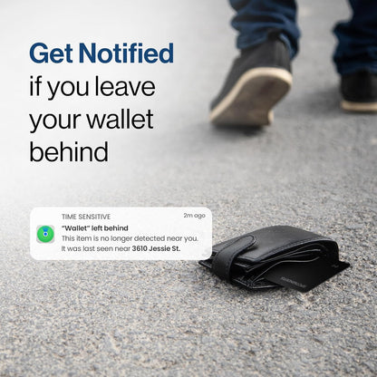 SPOTMINDERS Apple MFi Certified Wallet Tracking Card Black 4-Pack Travel Gifts for Him Works with Apple Find My Rechargeable Tracker IP68 Waterproof 0.07" Slim iPhone Item Finder for Luggage Passport