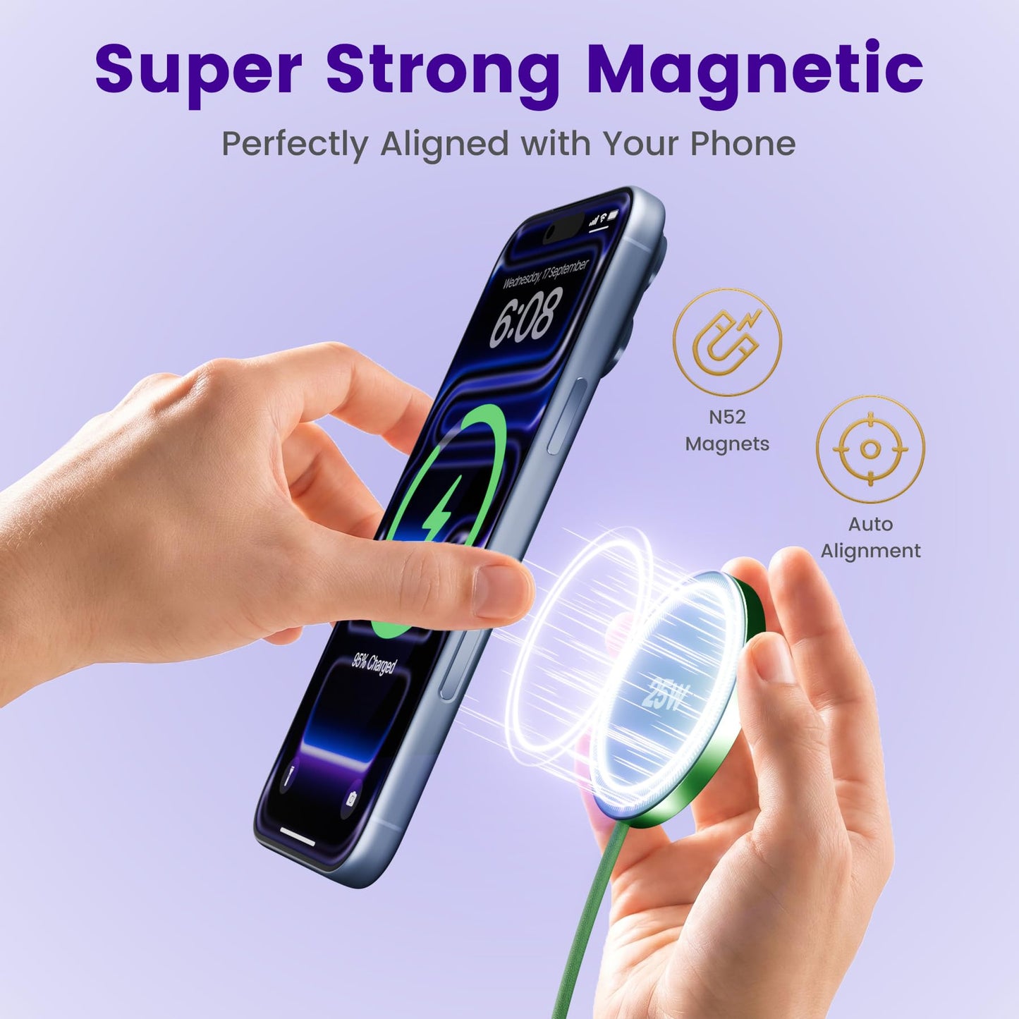 MagSafe 25W Wireless Charger for Apple Magnetic Fast Charging Pad