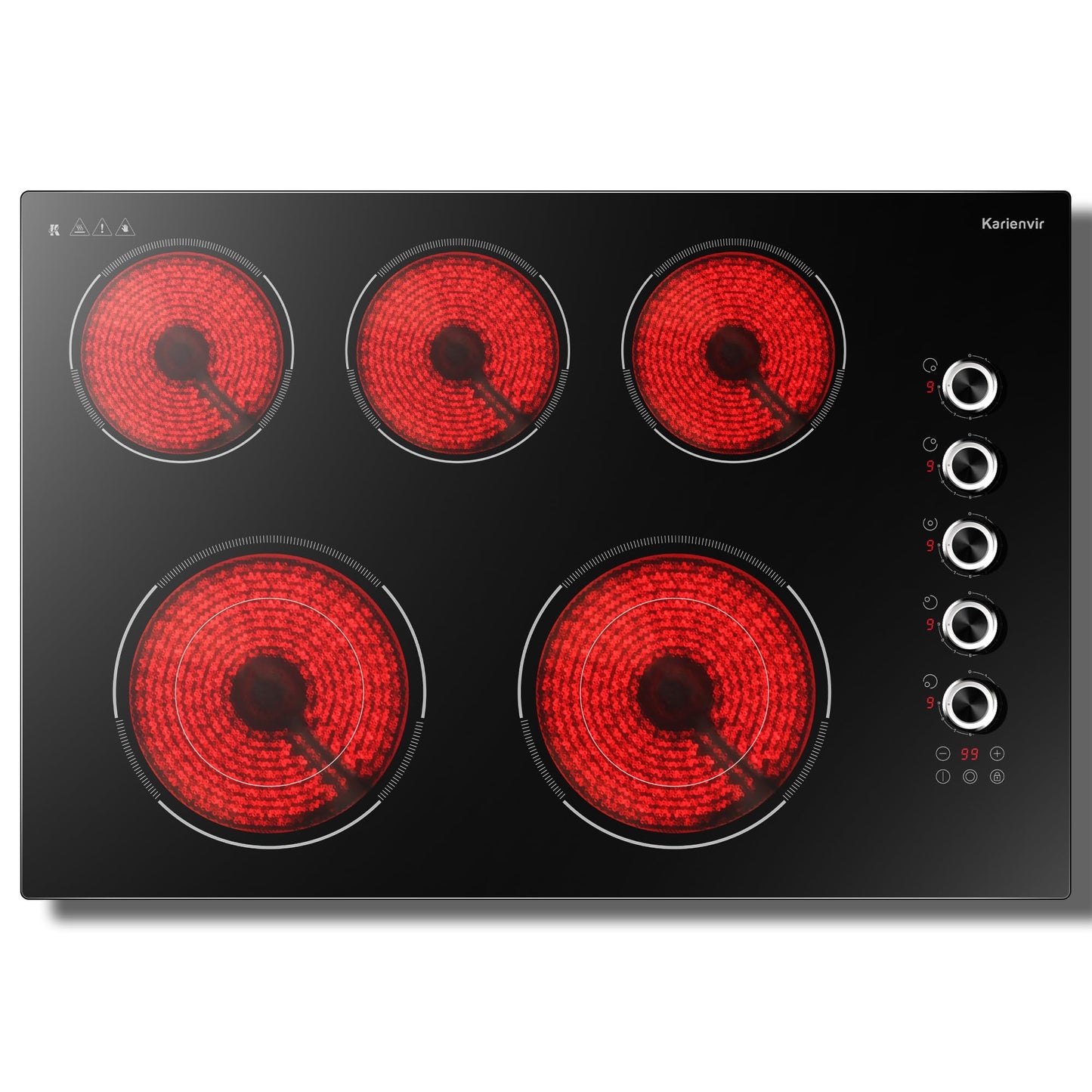 2 Burner Electric Cooktop 110V, 2000W, 24" Countertop & Built-in
