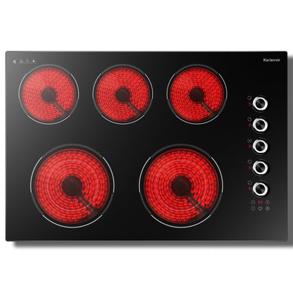 2 Burner Electric Cooktop 110V, 2000W, 24" Countertop & Built-in