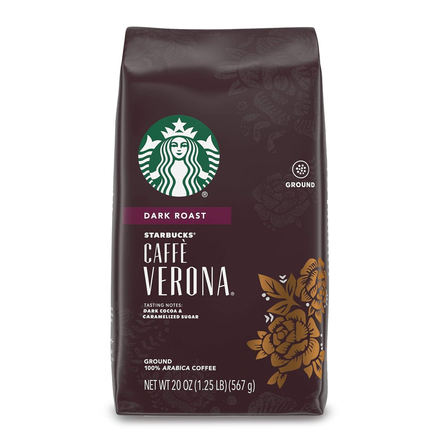 Starbucks Ground Coffee, Dark Roast Coffee, Italian Roast, 100% Arabica, 1 bag (18 oz)