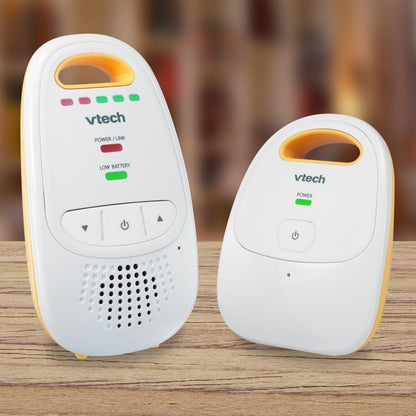 VTech Audio Baby Monitor — No Static DECT 6.0, No WiFi, Hack-Proof | 8Hr Battery, Belt Clip, 1000ft Range, 5-Level Sound Indicator | DM111