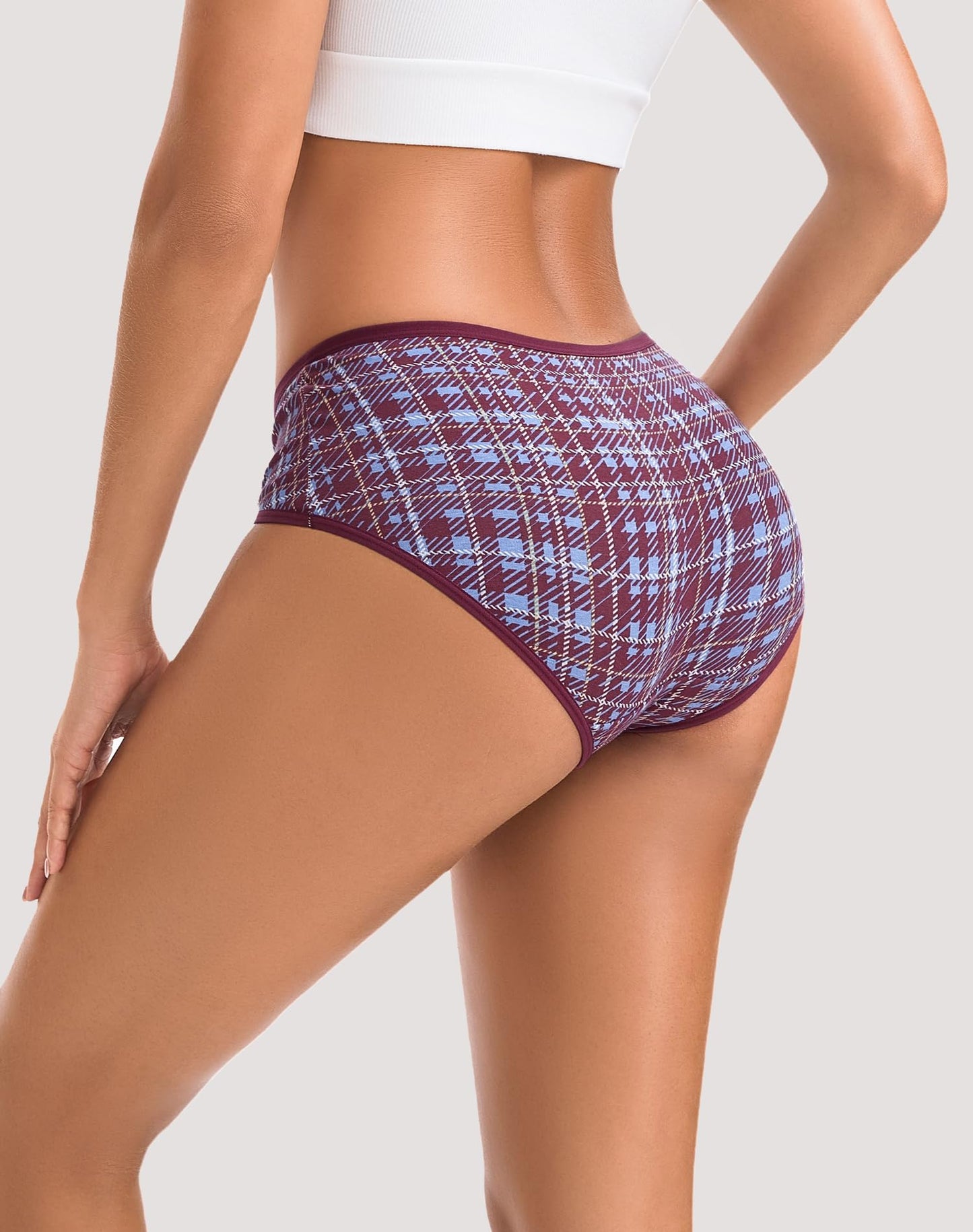 INNERSY Womens Underwear Cotton Hipster Panties Regular & Plus Size 6-Pack