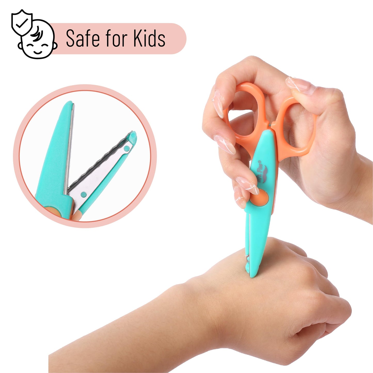 Mr. Pen- Craft Scissors Decorative Edge, 6 Pack, Bright Zig Zag Scissors