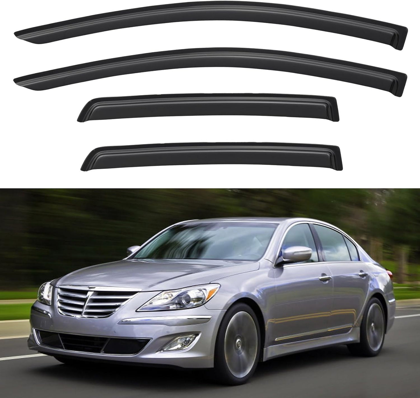 Window Visors Rain Guards for 2020-2025 Nissan Sentra
