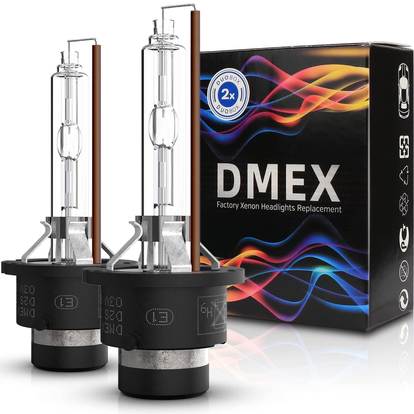 DMEX D3S HID Headlight Bulbs 8000K White Blue Xenon 35W 66340 42403 42302 Replacement - Pack of 2 (Not fit Halogen Headlamp)