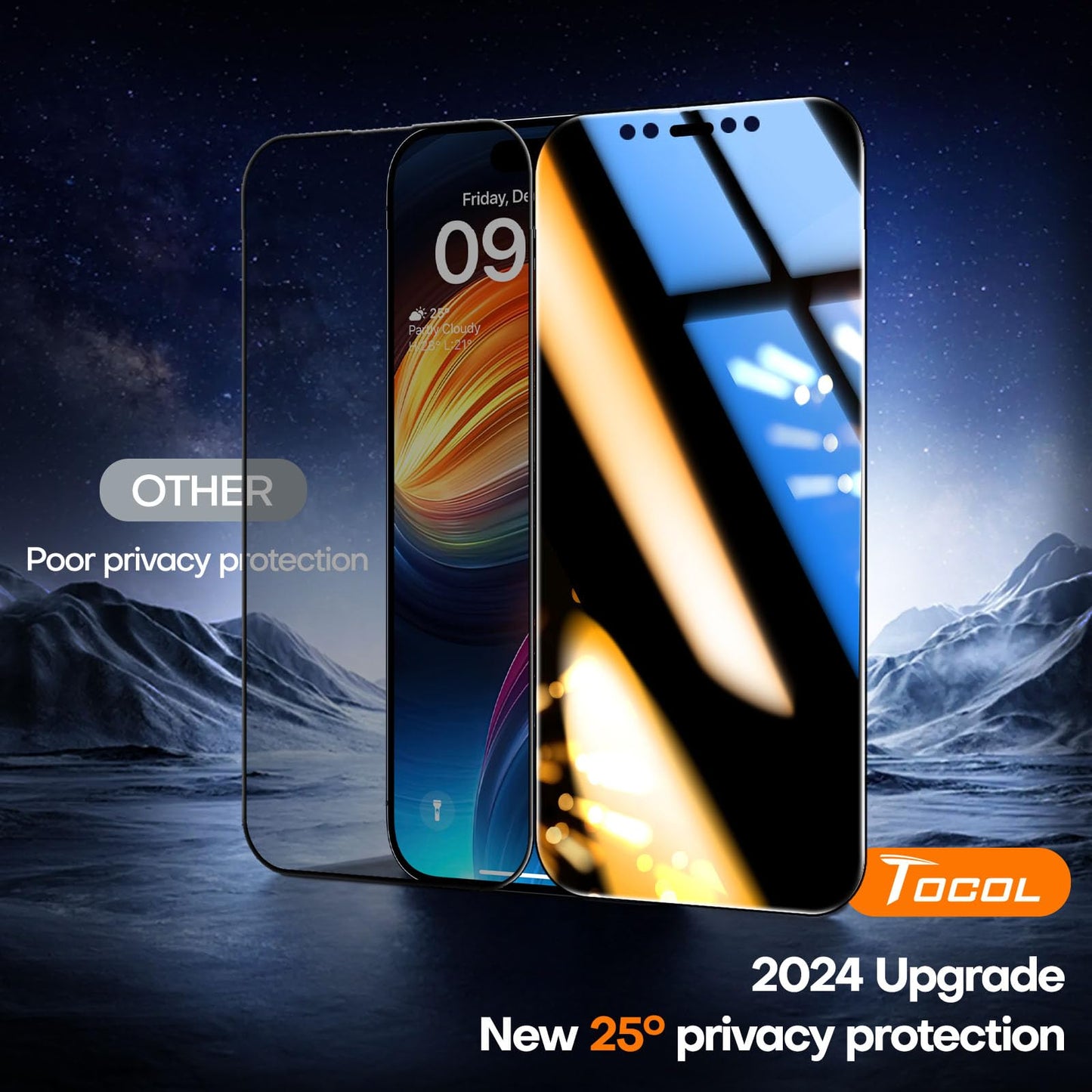 TOCOL for iPhone 17 Pro Max Screen Protector, Clear