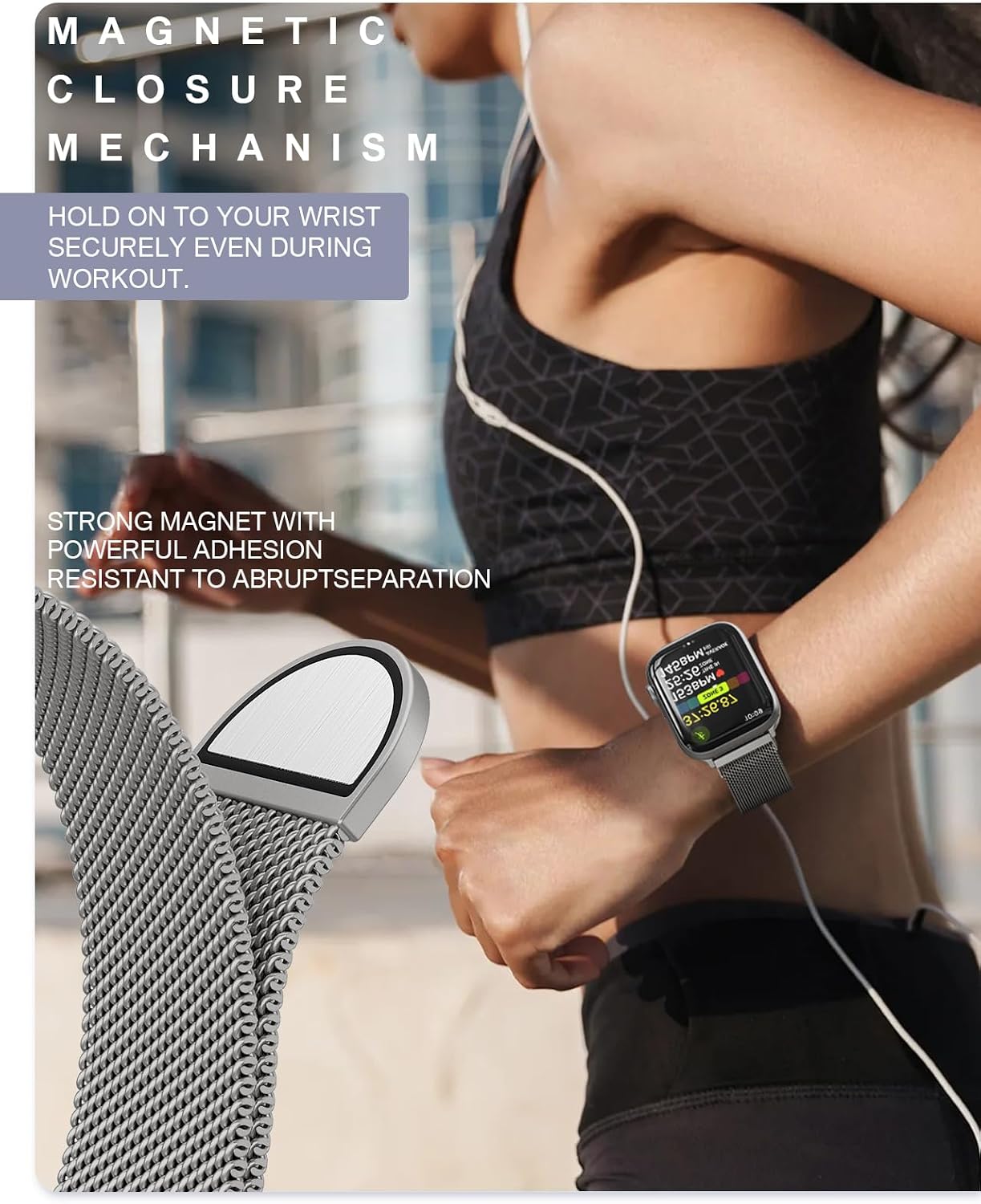 Original Milanese Loop Compatible with Apple Watch Bands for Women & Men