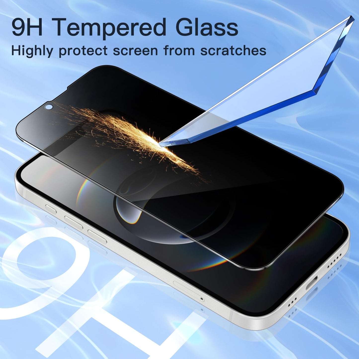 JETech Privacy Screen Protector for iPhone 17 Pro Max, 2-Pack