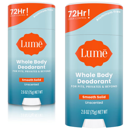 Lume Whole Body Deodorant - Solid Stick - 2.6 oz, 2 pk (Soft Powder)
