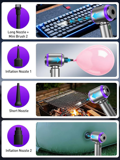 Car Vacuum Cleaner, Cordless Handheld Mini Strong Air Duster Blower