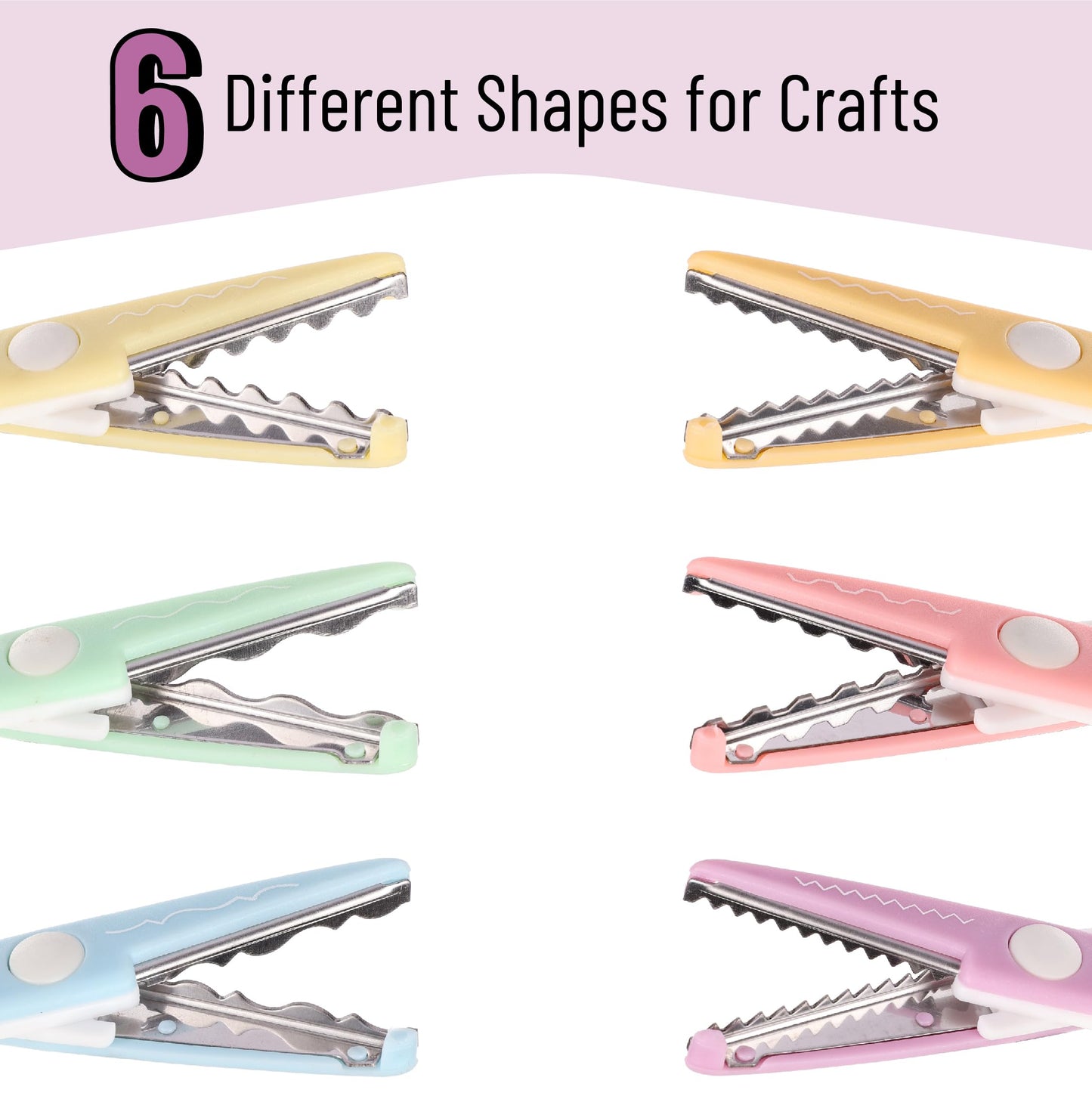 Mr. Pen- Craft Scissors Decorative Edge, 6 Pack, Bright Zig Zag Scissors