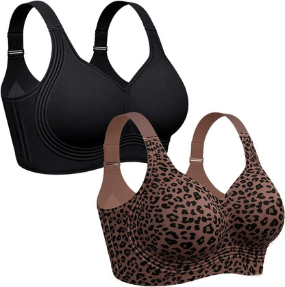 OEAK Womens Wireless Jelly Bras Plus Size Support Push Up Comfortable Bra