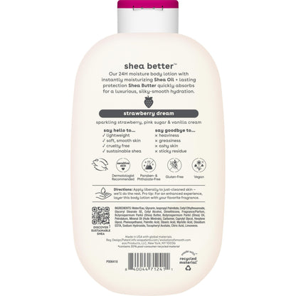 eos Shea Better Body Lotion- Vanilla Cashmere, 24-Hour Moisture, 16 fl oz