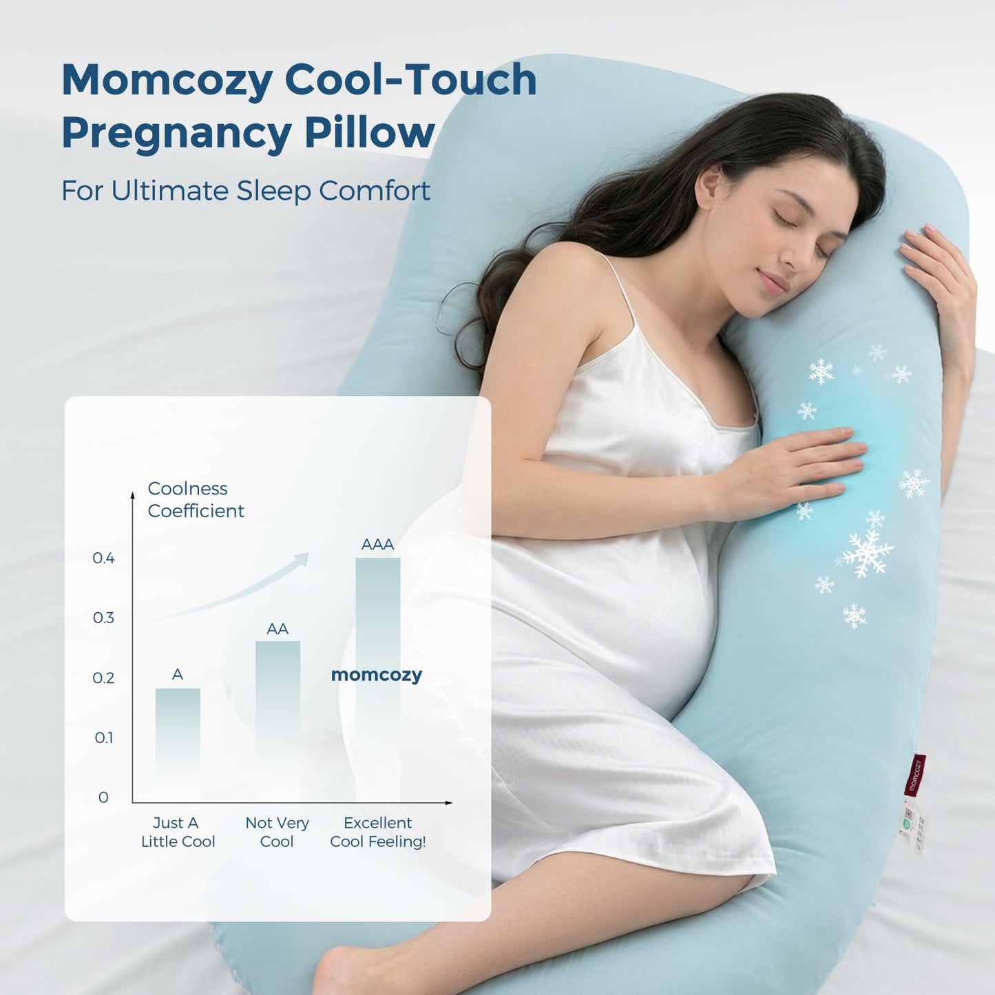 Momcozy Pregnancy Pillow for Sleeping - U Shaped Full Body Maternity Pillow