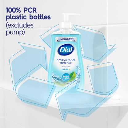 Dial Antibacterial Defense Liquid Hand Soap + Aloe, White Tea Scent, 11 Fl Oz (Pack of 4), Dermatologist-Tested Hand Wash, Gentle Formula