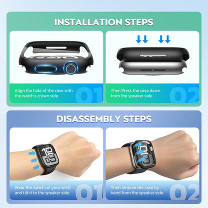 Misxi Case with Screen Protector for 41mm Apple Watch Series 9/8/7