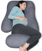 MOON PARK Pregnancy Pillows for Sleeping - U Shaped Full Body Maternity Pillow with Removable Cover - Support for Back, Legs, Belly, HIPS - 65 Inch - Aquamarine