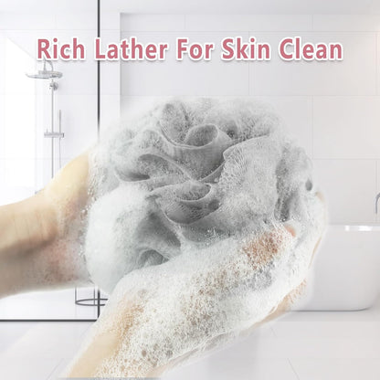 Rnoafmu Shower Loofah Bath Sponge, 60G Exfoliating Body Scrubber 4 Pack